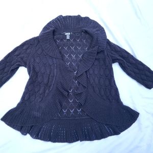 PXL RUFFLE black sweater